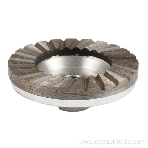 Aluminum Matrix M14 Threaded Interface Corrugated Grinding Wheel